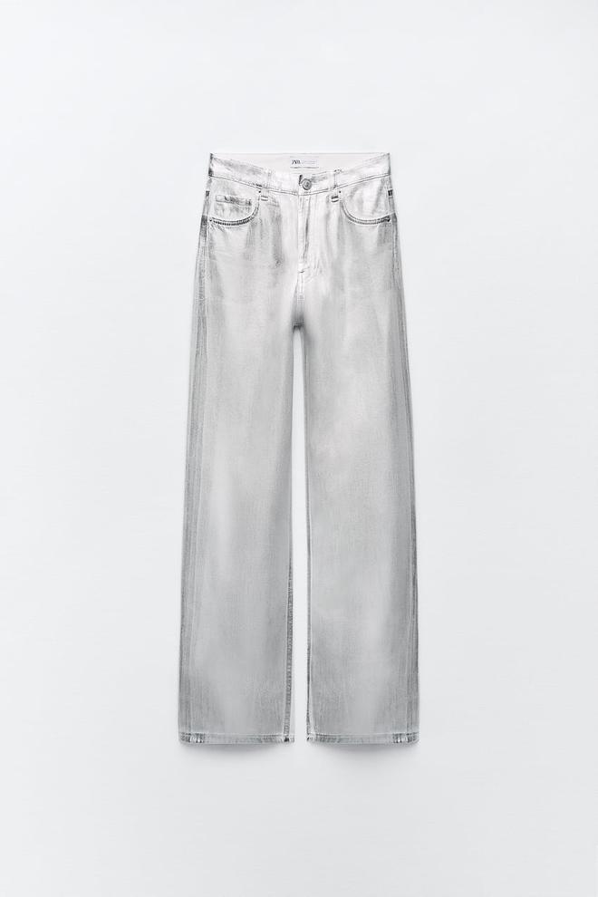 jeans metalizados de zara