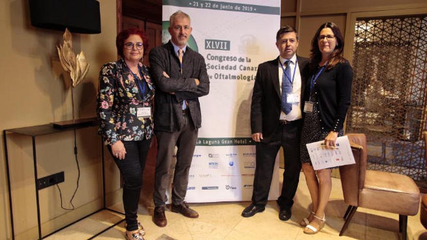 Responsables del XLVII Congreso de la Sociedad Canaria de Oftalmología,