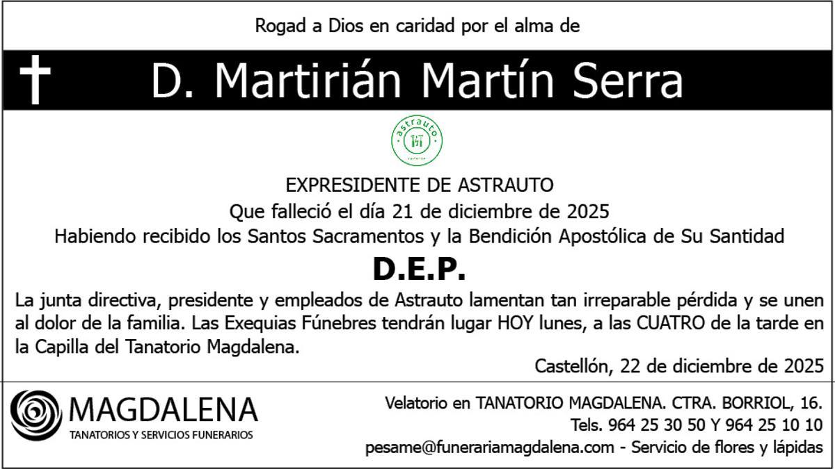 D. Martirián Martín Serra