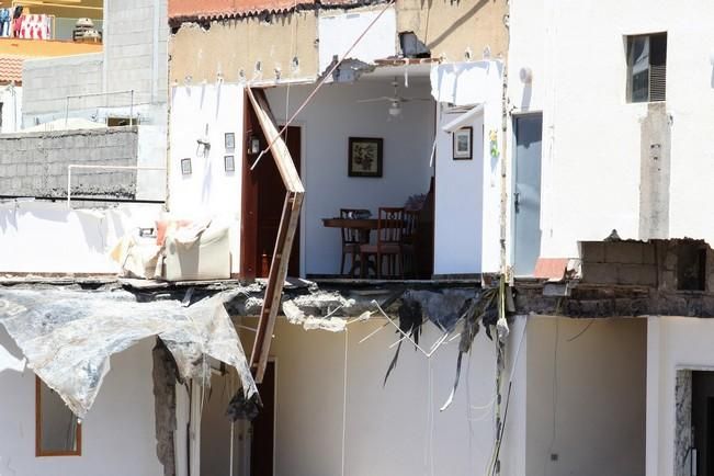 Derrumbe de un edificio de viviendas en Los Cristianos