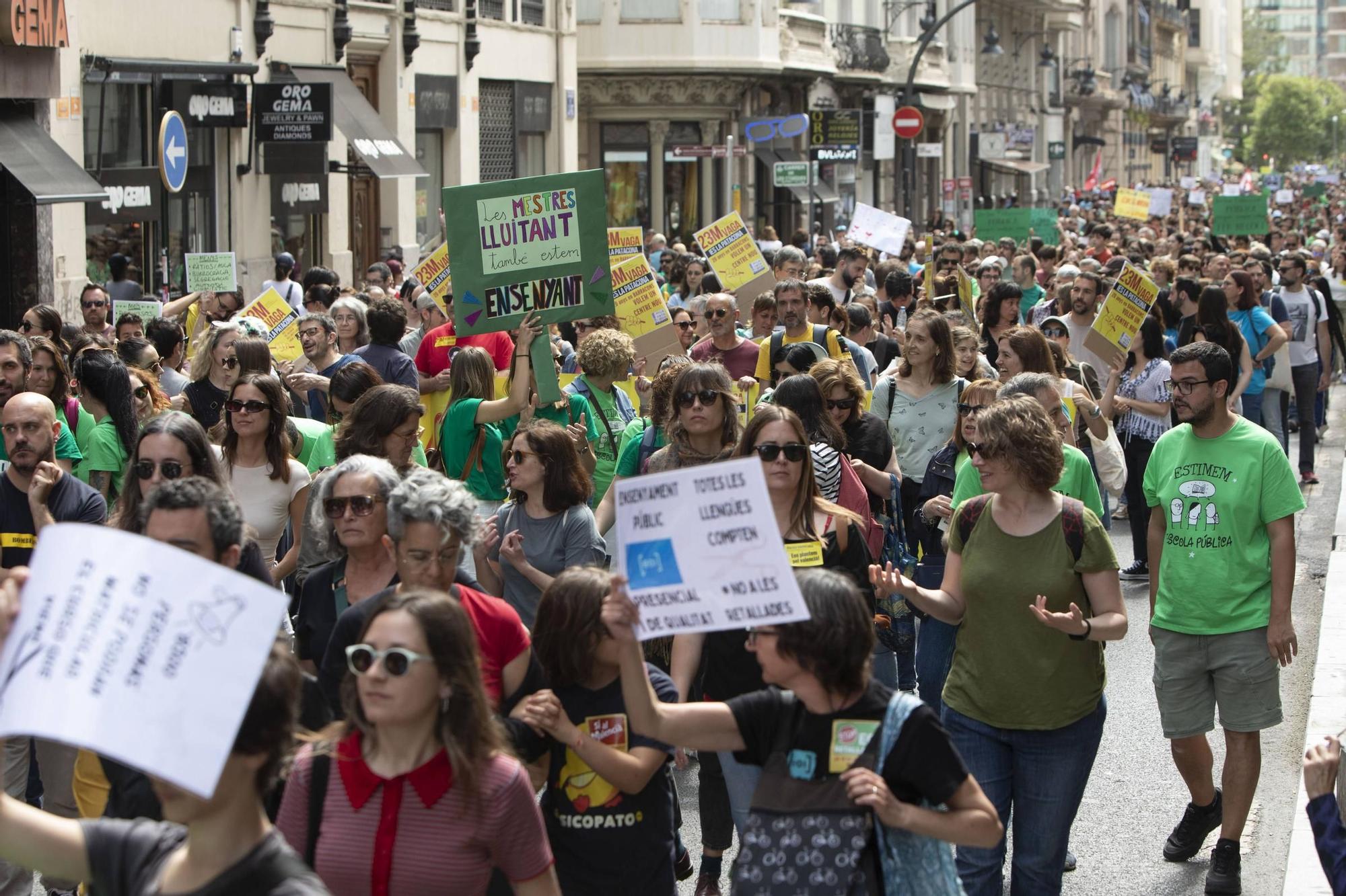 La huelga educativa en València, en imágenes