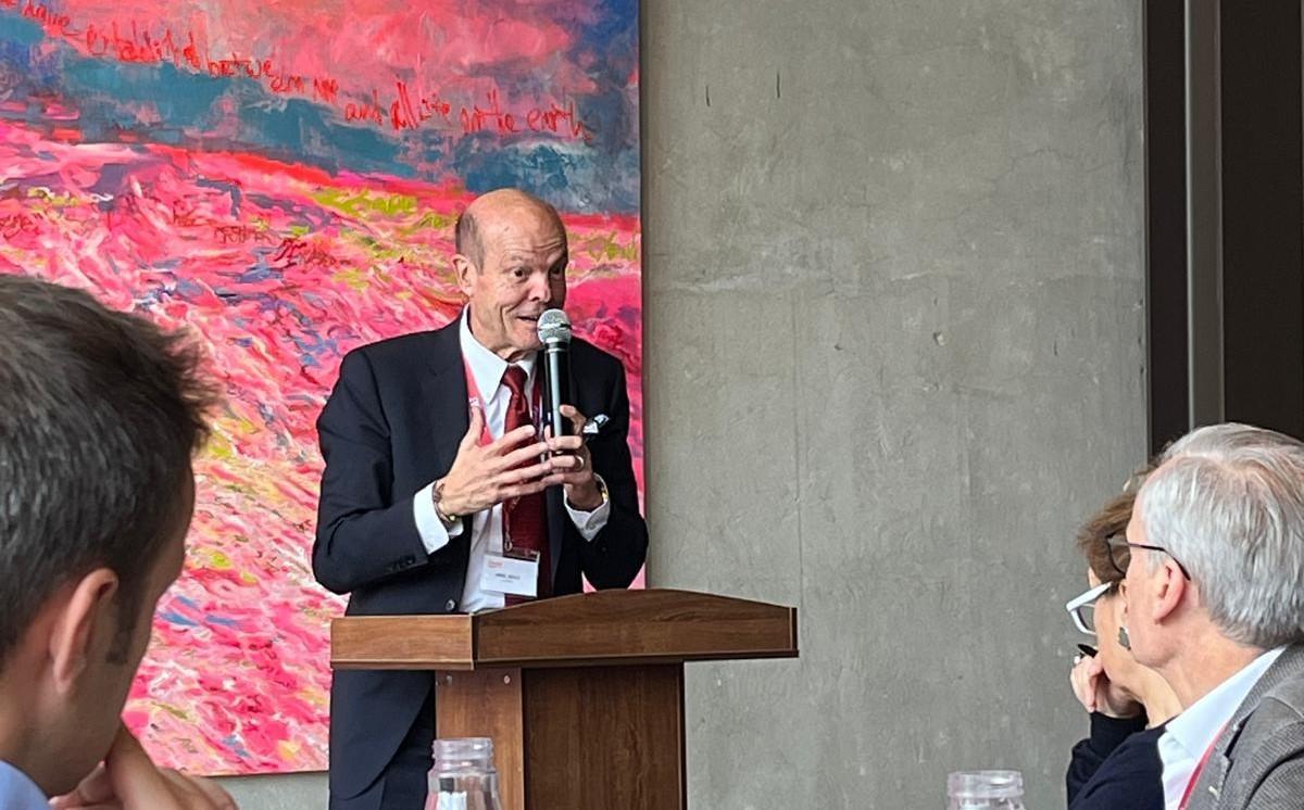 El presidente de FemCat, Oriol Guixà, en su discurso de clausura del viaje