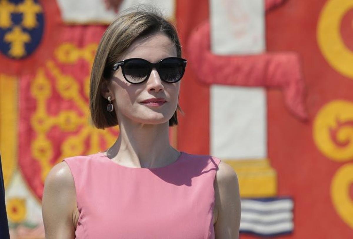 Letizia Ortiz con vestido de Uterqüe en Murcia