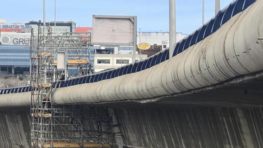 Visita interior de las obras del Viaducto del Guiniguada
