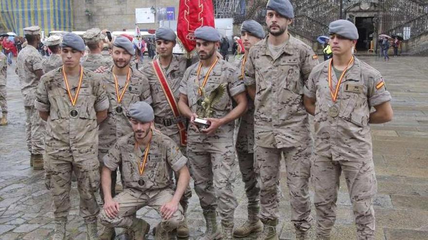 Patrulla del Batallón San Quintín, ganadora del XIII Concurso Tui-Santiago.