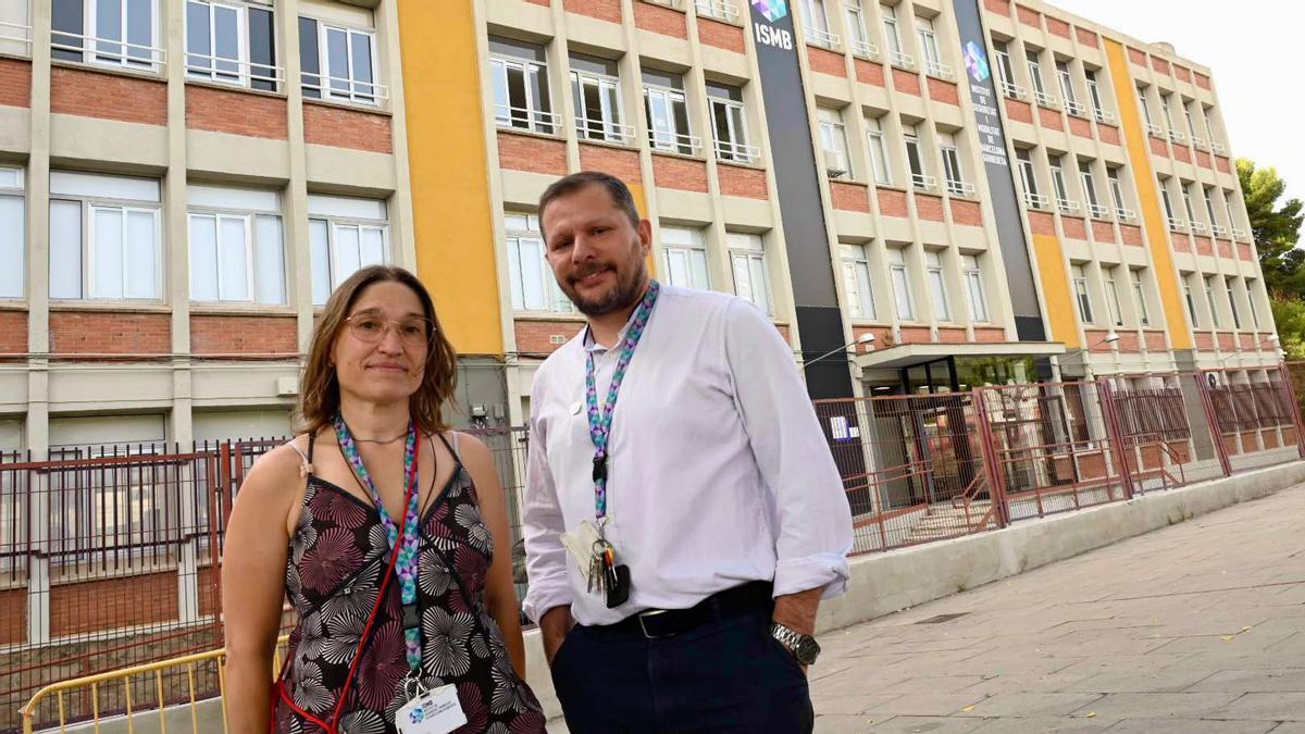 Vanessa Lloret y Josep Moratal en el ISMB.
