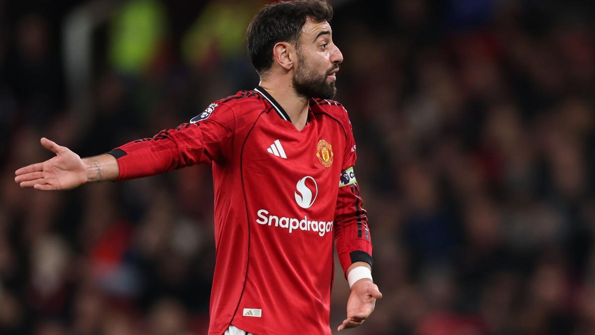 Bruno Fernandes, con el Manchester United