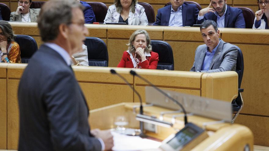 Moncloa prepara más debates en el Senado para vender sus ayudas y machacar a Feijóo