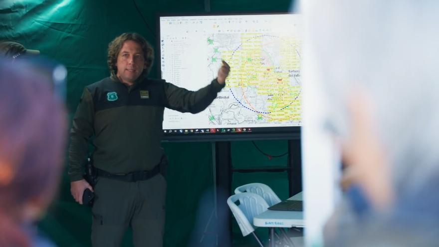 Imágenes del operativo de trabajo de los 'Agents Rurals', Mossos y UME para contener el brote de PPA en Collserola