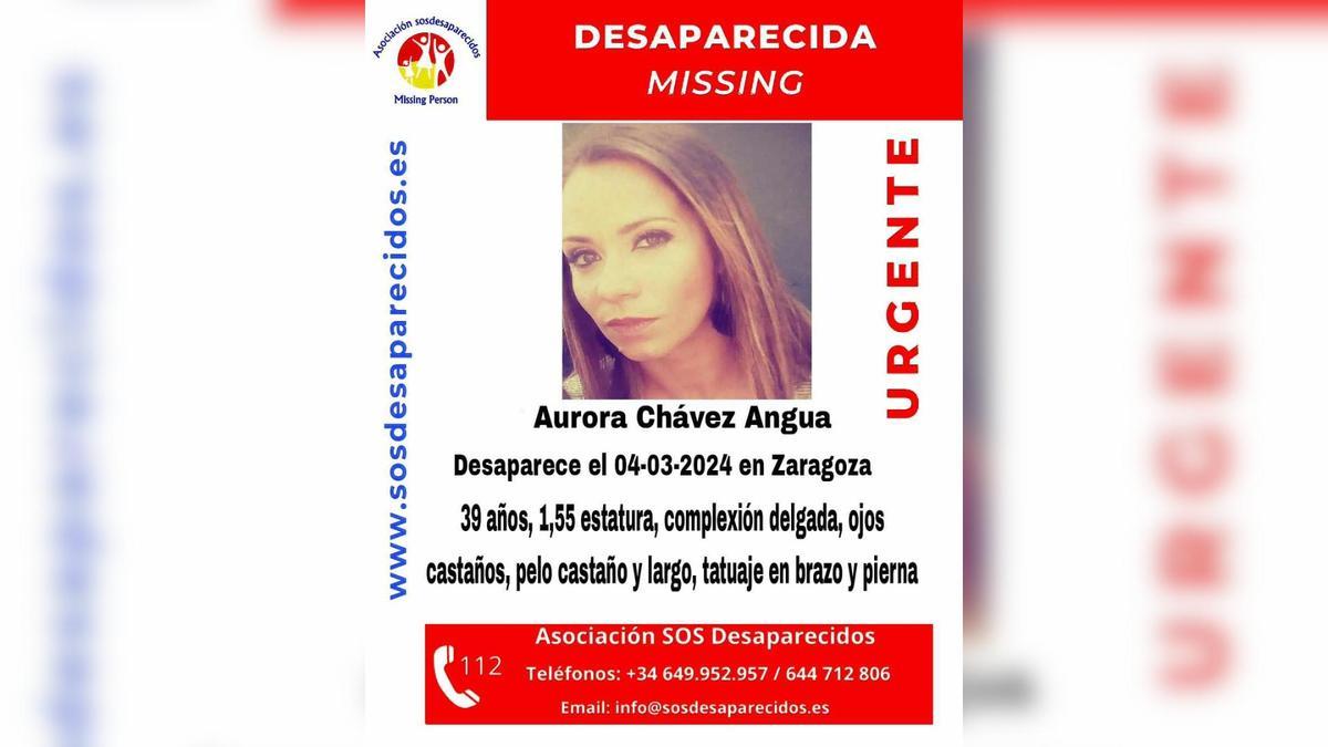 Aurora Chávez Angua, desaparecida en Zaragoza.