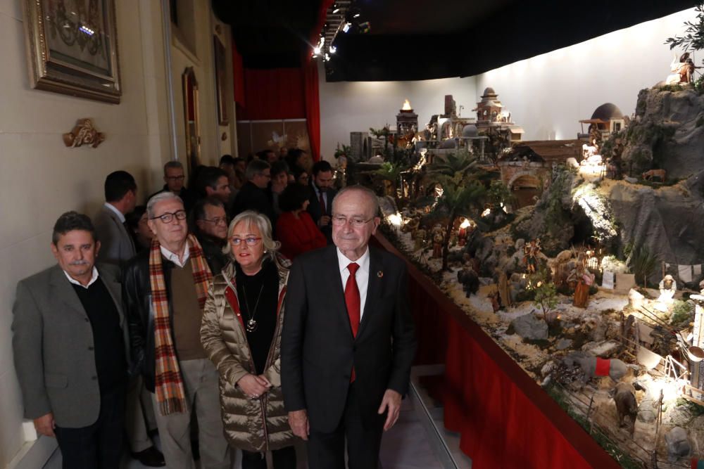 Inauguración del belén del Ayuntamiento de Málaga.