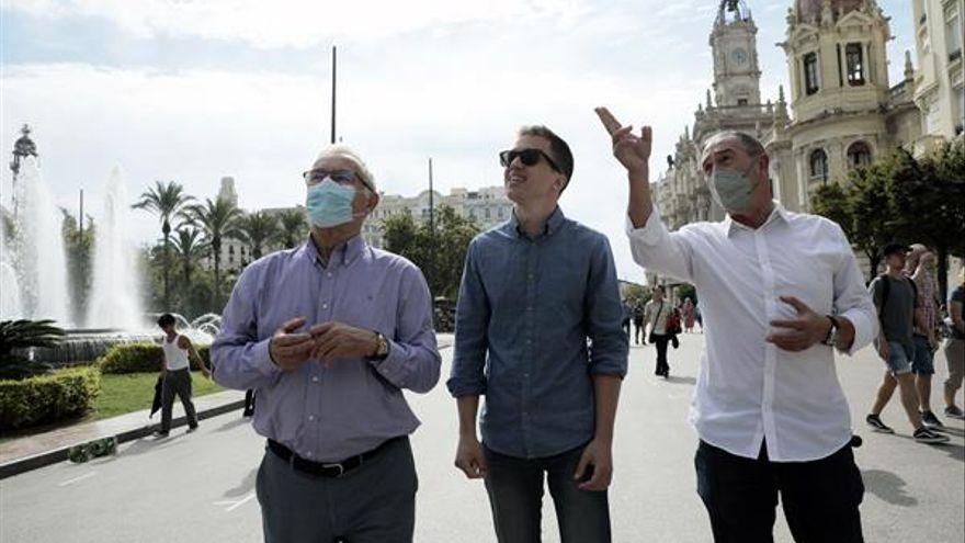 Joan Ribó, Íñigo Errejón y Joan Baldoví.