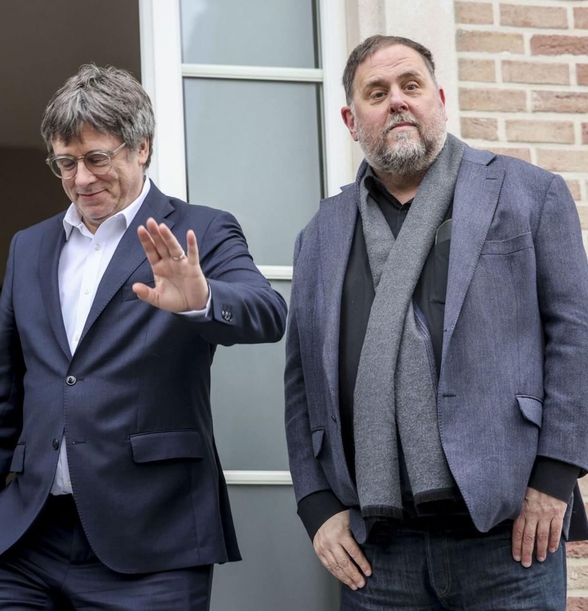 Puigdemont i Junqueras pacten espais de treball "compartits" Puigdemont i Junqueras pacten espais de treball "compartits"