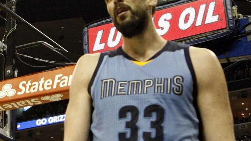 Marc Gasol, con la camiseta de Memphis.