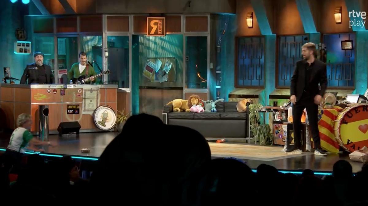 Momento del "lanzamiento" a Grison.