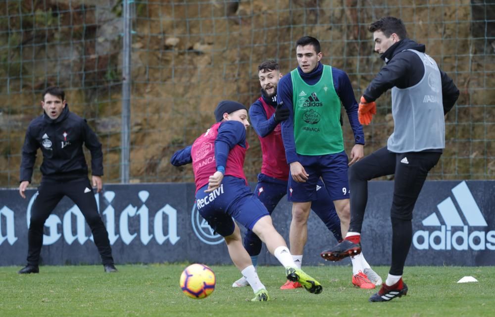 El Celta prepara en A Madroa el partido contra el Valladolid