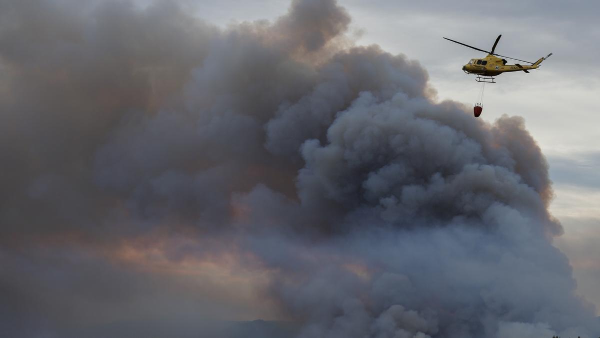 Las imágenes del incendio forestal que afecta a Teruel y Castellón