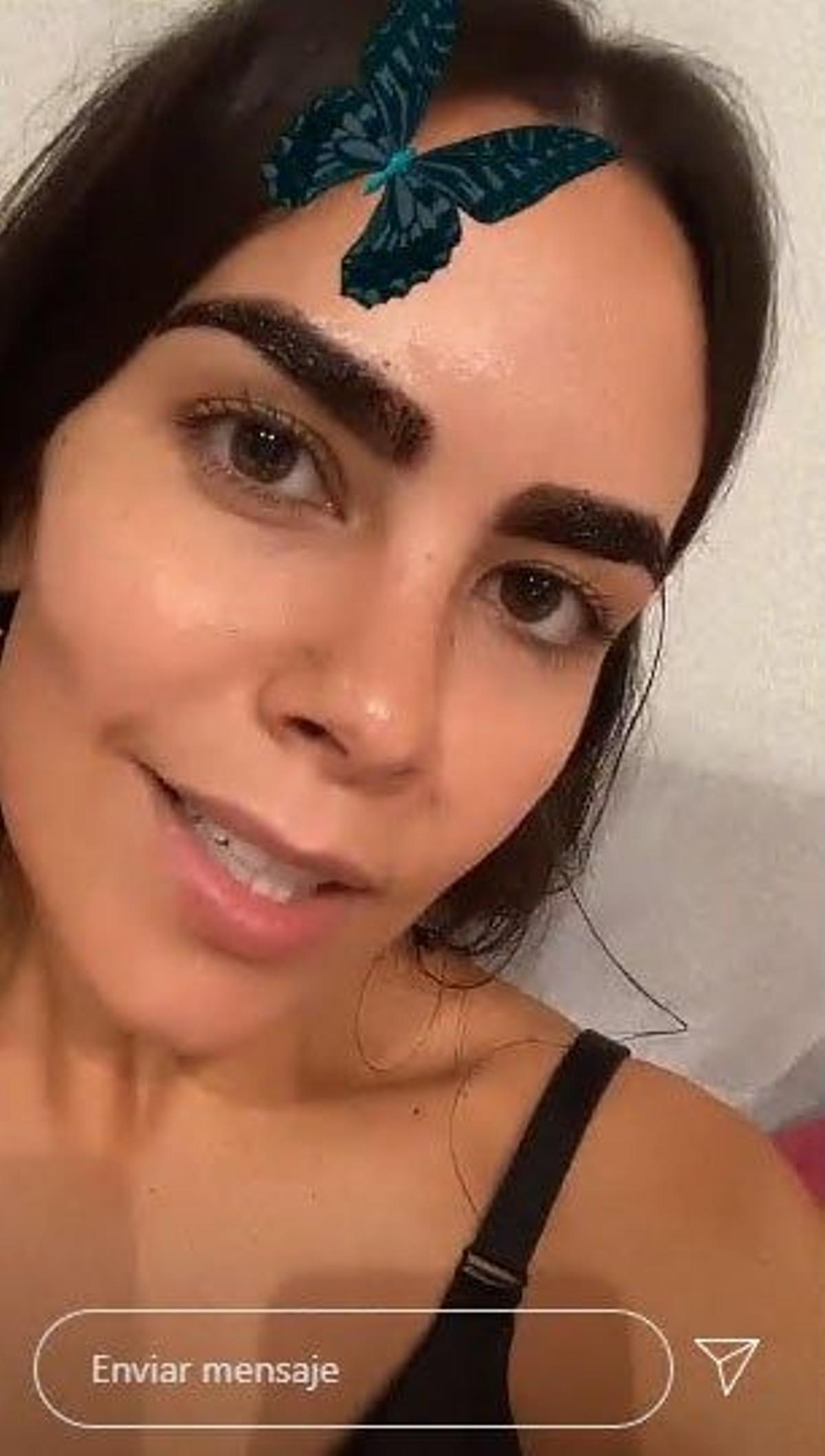 Un 'stories' de Cristina Pedroche sobre sus cejas