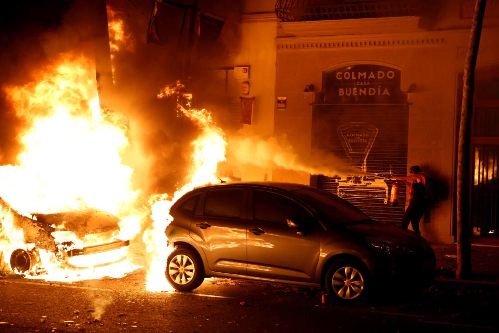 Disturbios en Barcelona tras la marcha de los CDR