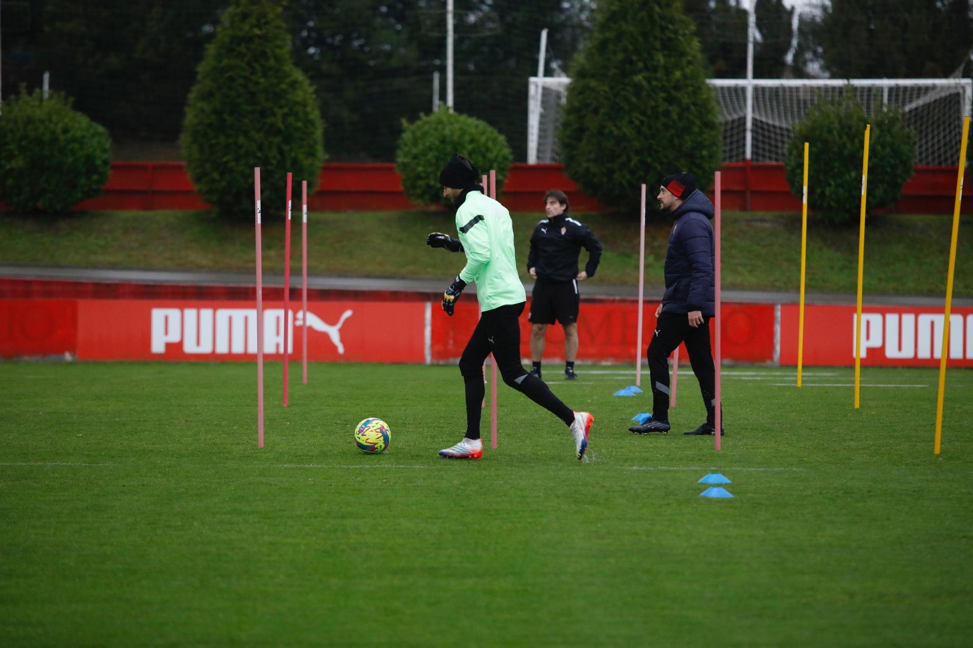 En imágenes: Entrenamiento del Sporting en Mareo