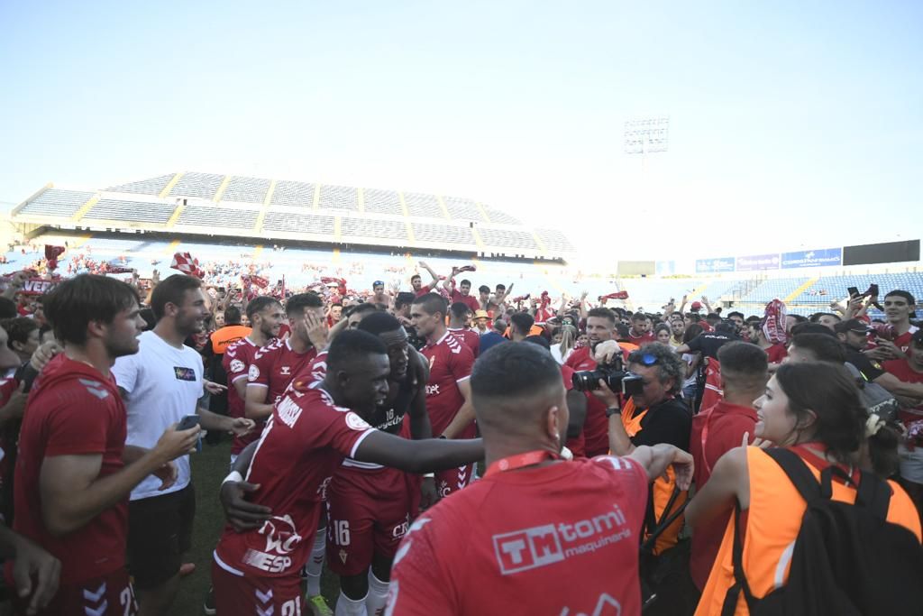 Imágenes de la celebración del ascenso del Real Murcia