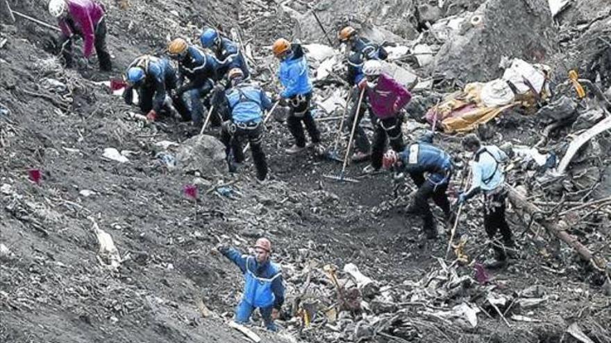 Identificadas todas las víctimas del accidente de Germanwings