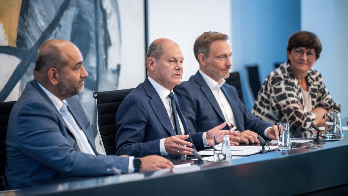 El canciller alemán, Olaf Scholz, durante un comité en Berlín.