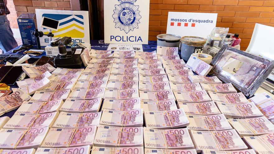 La red del laboratorio de La Nucía falsificó ocho millones en billetes de 500