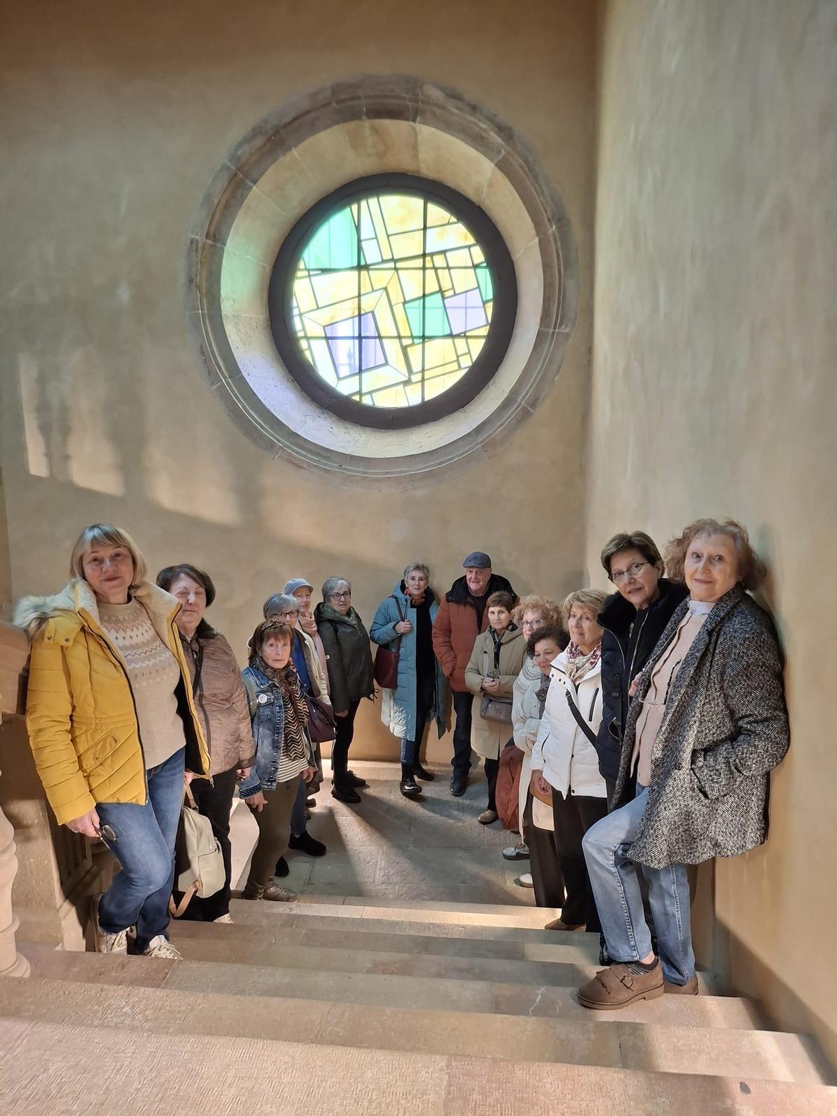 Los miembros de la asociación que visitaron el museo.