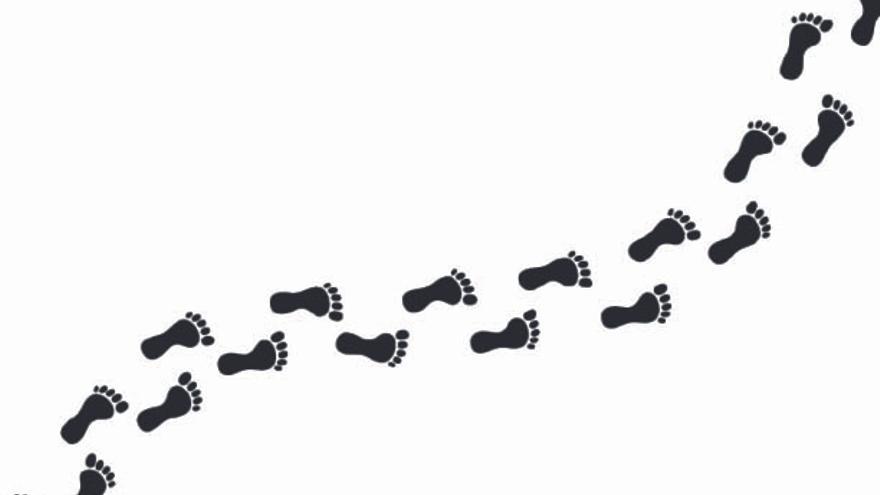 El caminante que se volvió a mirar sus huellas