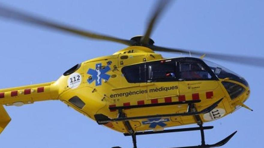 L&#039;helicòpter del SEM ha traslladat els ferits a l&#039;Hospital Josep Trueta