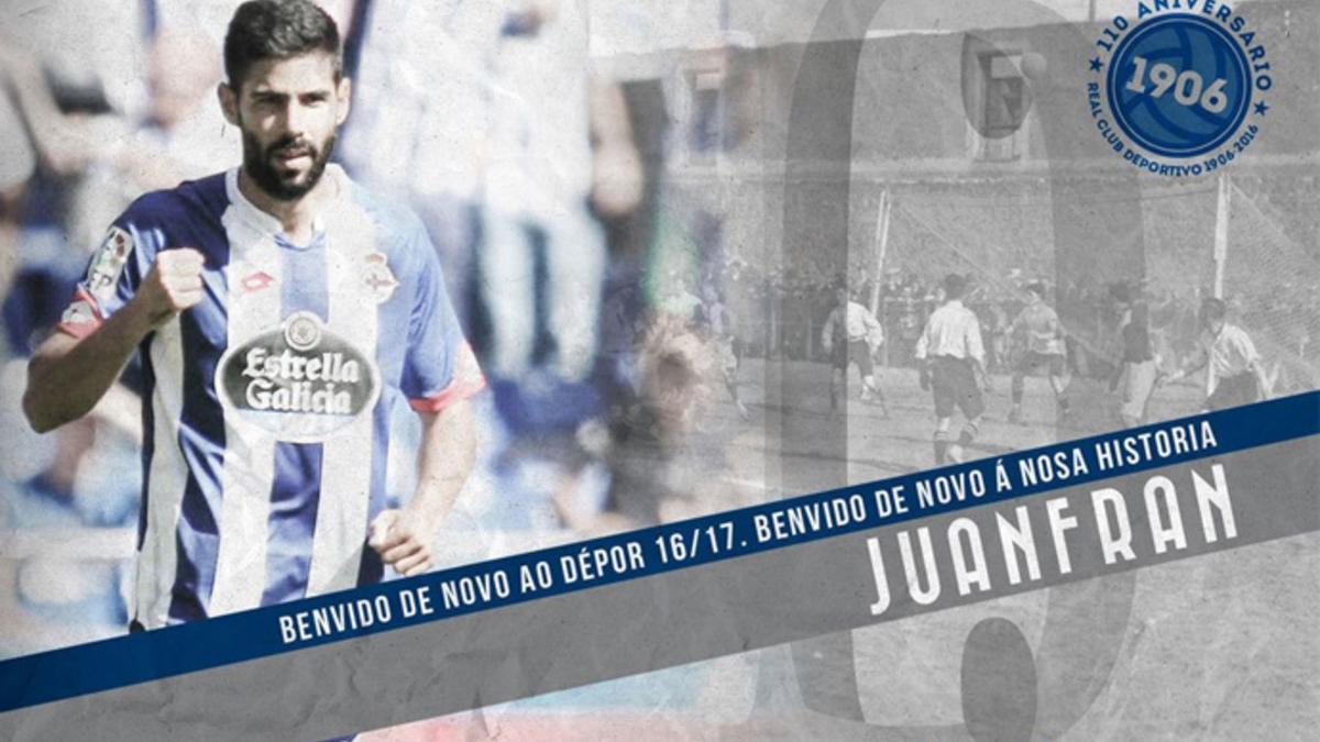 Juanfran será jugador del Deportivo por tercera temporada consecutiva