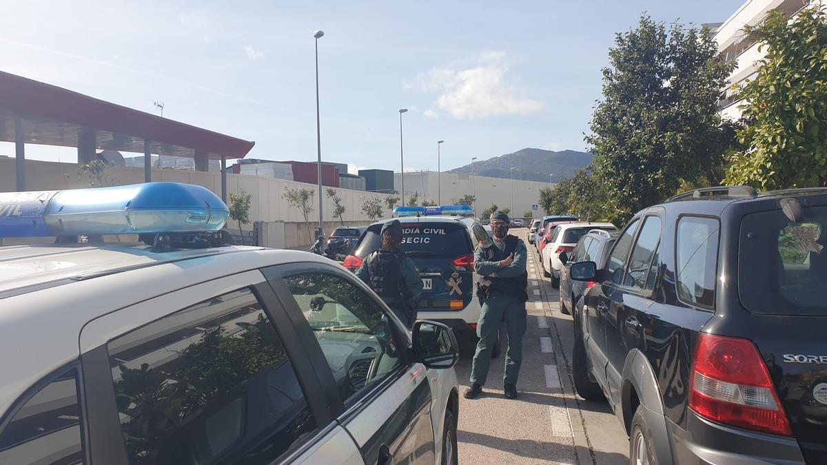 Despliegue policial en la mañana de este jueves