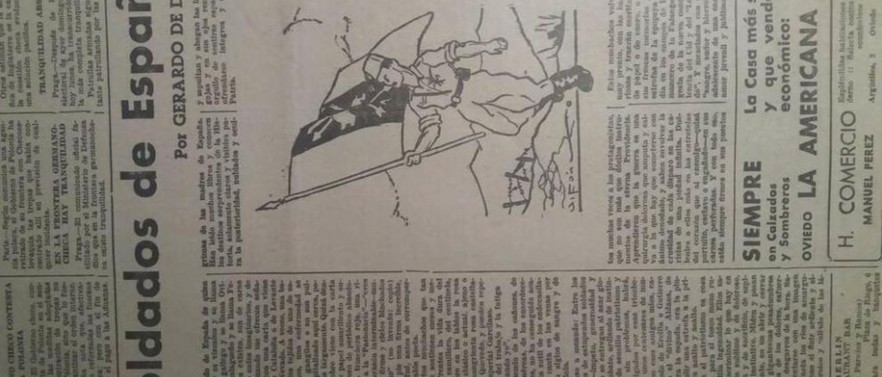 Reproducción del artículo de Gerardo Diego en este periódico en mayo de 1938. lne