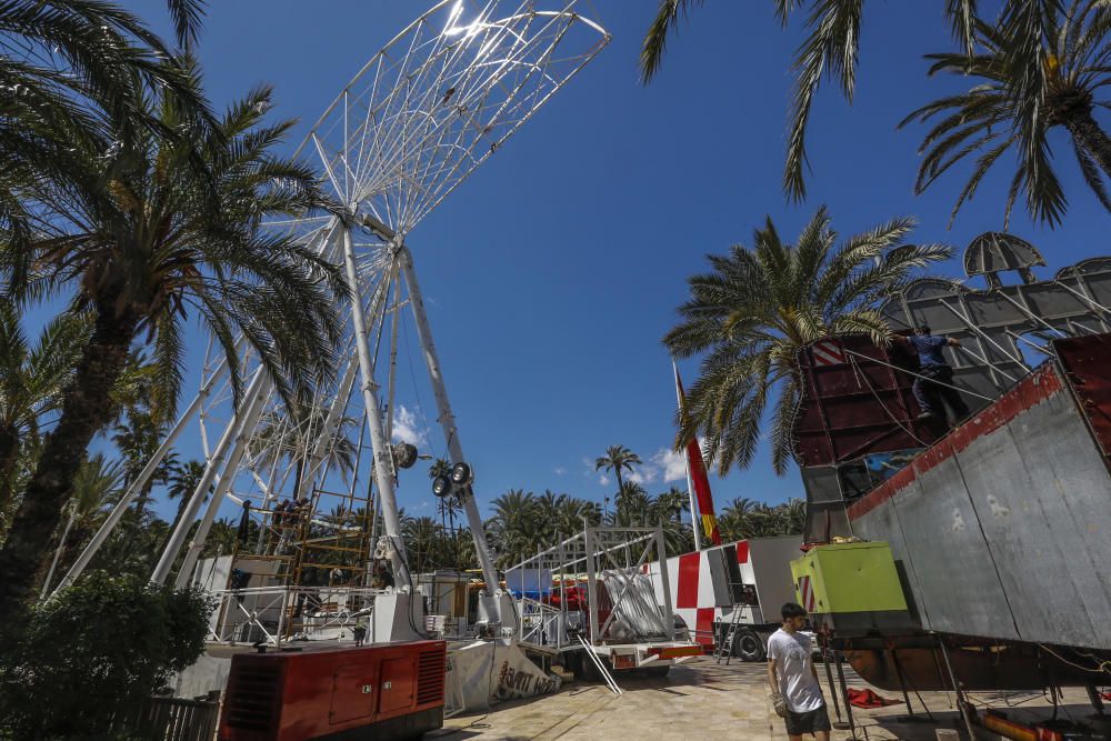 Montaje de la Feria Andaluza de Elche