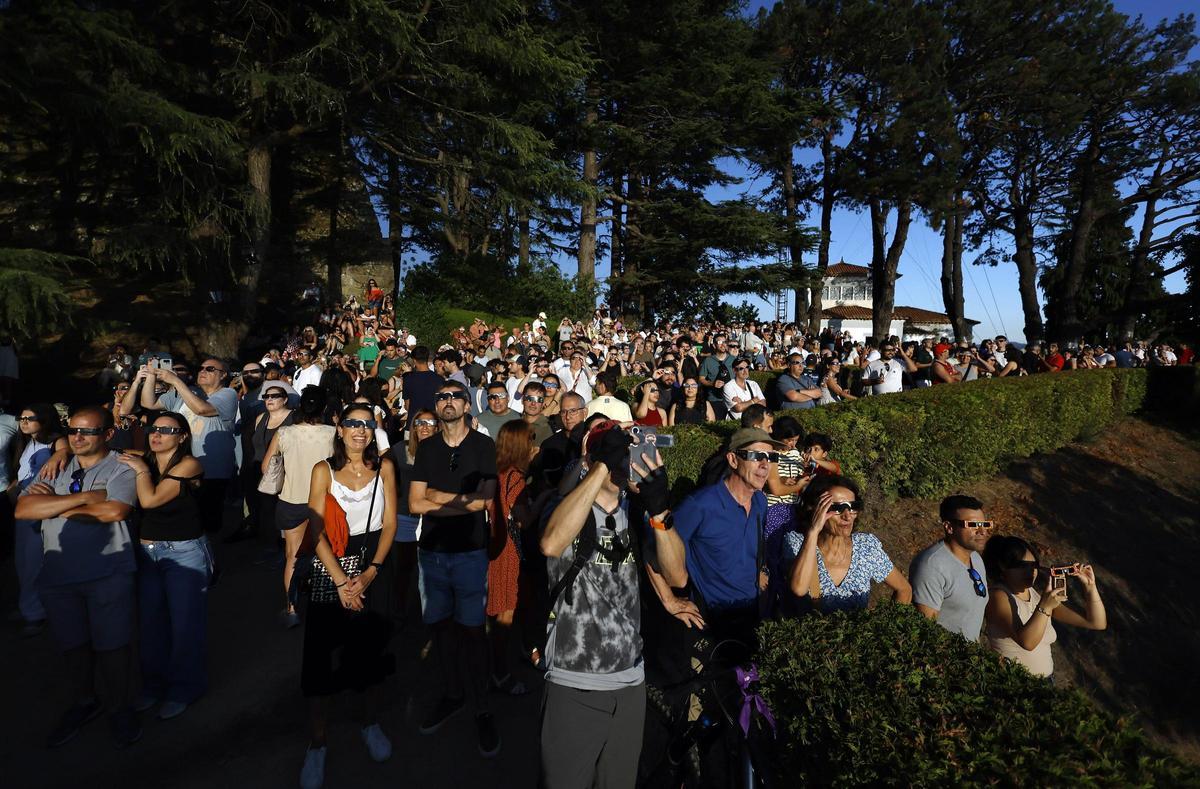 El eclipse desde el Monte de O Castro, en Vigo El eclipse desde el Monte de O Castro, en Vigo