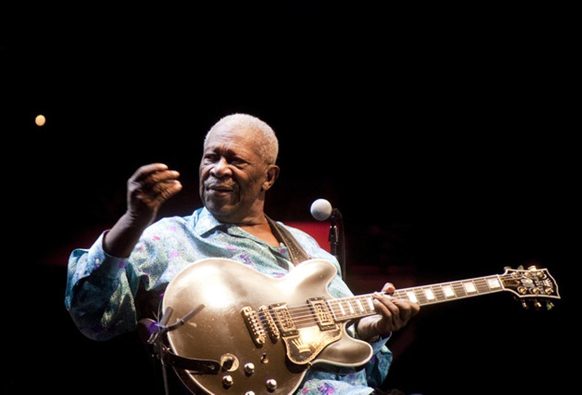 B. B. King i la seva ’Lucille’, al festival de Cap Roig, el juliol del 2011.