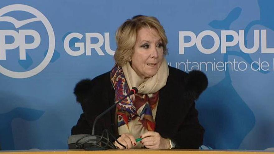 Aguirre dice que Fundescam "no" costeó ninguna campaña del PP de Madrid