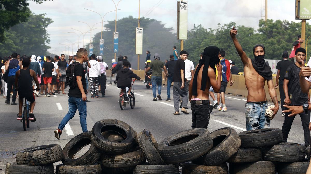 Protestas de la oposición en Venezuela tras la reelección de Nicolás Maduro