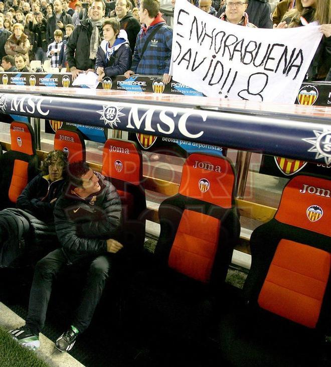 El 29 de enero de 2013, David Villa anuncia el nacimiento de su hijo Luca y el 3 de febrero juega su partido número 100 con el FC Barcelona enfrentándose al Valencia en Mestalla.