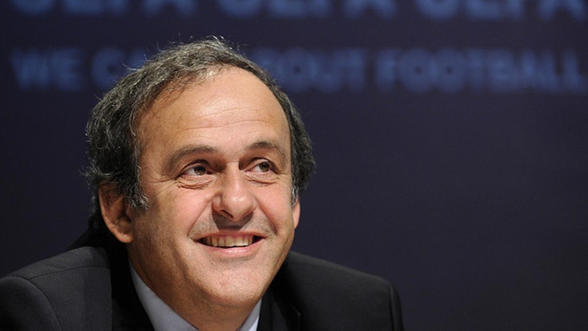 Michel Platini, durante un acto de la UEFA, a finales del 2013 en Nyón