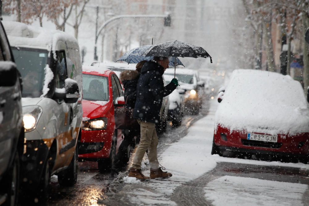 La nieve cubre la comarca de l'Alcoià