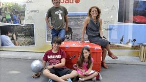 Andoni Canela, Meritxell Margarit, Unai Canela y Amaia Canela, en la presentación de ’Espíritu salvaje’, la nueva docuserie de Cuatro.