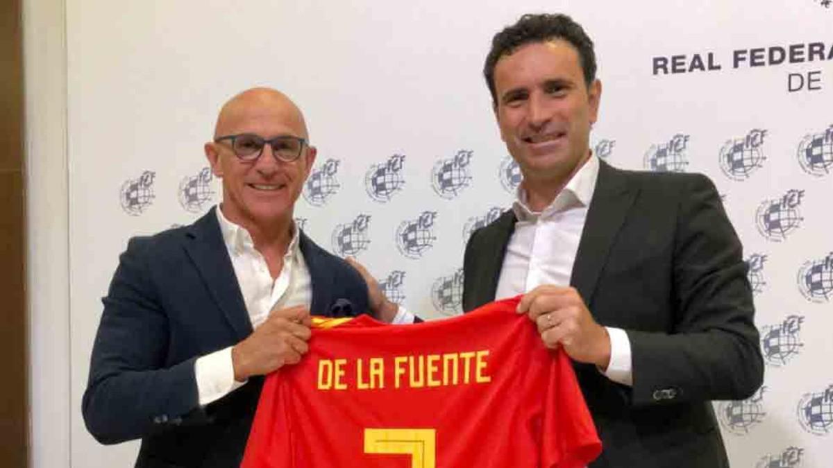 Luis de la Fuente, durante su presentación como nuevo técnico de la selección española sub-21