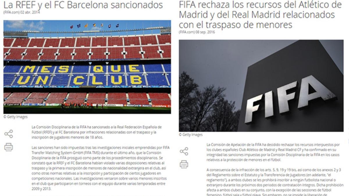 FC Barcelona y Real Madrid y Atlético no han recibido el mismo castigo deportivo ni económico