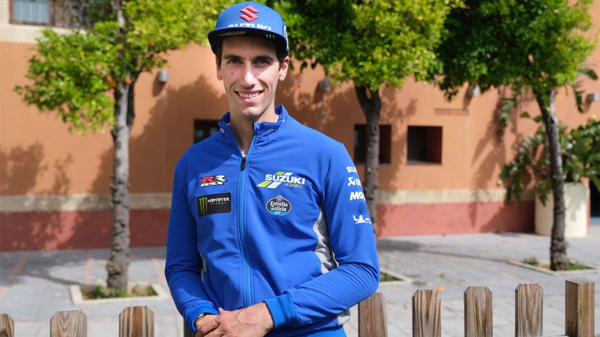 Álex Rins, preparado para la carrera de Jerez