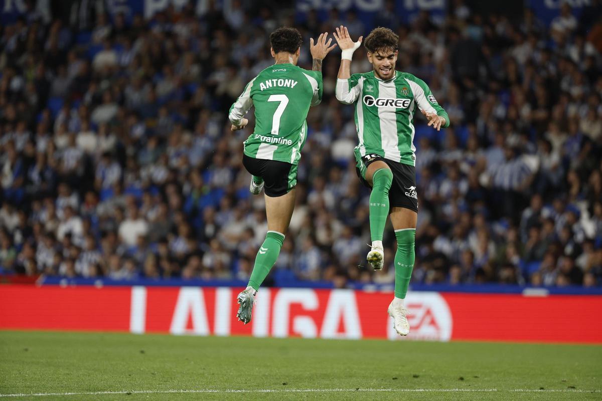 Abde celebra su gol contra la Real Sociedad