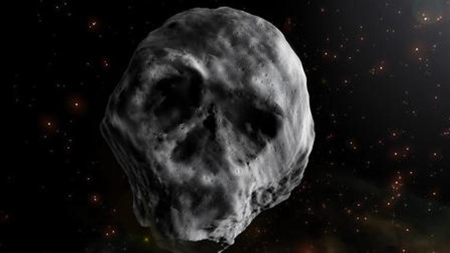 Recreación del llamado asteroide de Halloween.