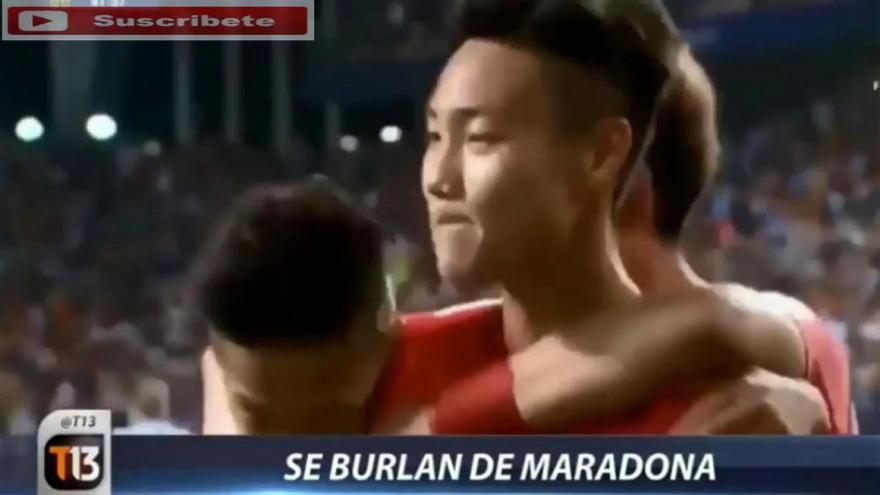 Un joven surcoreano deja en ridículo a Maradona