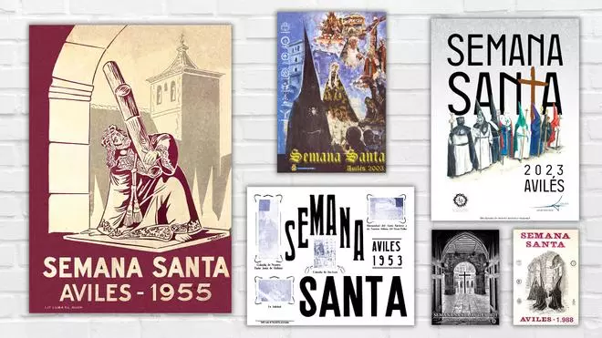 EN IMÁGENES: la evolución de los carteles anunciadores de la Semana Santa de Avilés